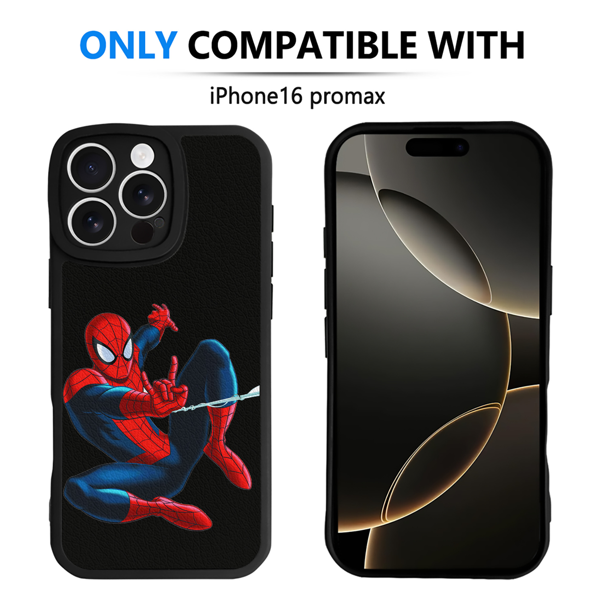 Spider Man スパイダーマン 【iPhone 16シリーズ対応】シリコンスマホケース（レザー調） 材質：シリコン